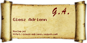 Giesz Adrienn névjegykártya